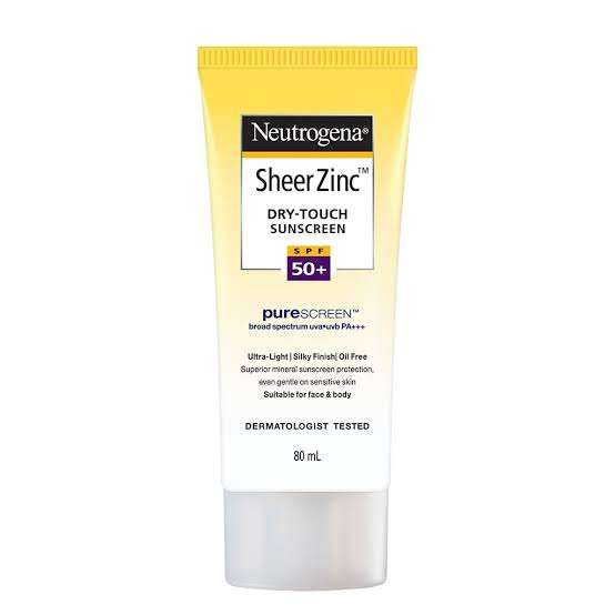 Neutrogena Sheer Zinc Dry Touch Sunscreen SPF 50+ PA+++