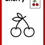 cherry coloring page