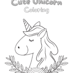 cute unicorn coloring pages
