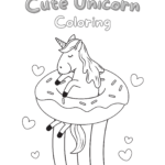 easy unicorn coloring pages